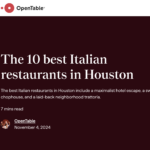 The 10 best Italian restaurants in Houston